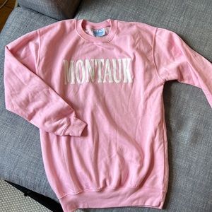 Montauk Cotton Pink Crewneck Sweatshirt